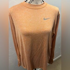 Nike Element Women's Heathered Orange Long Sleeve Running Shirt